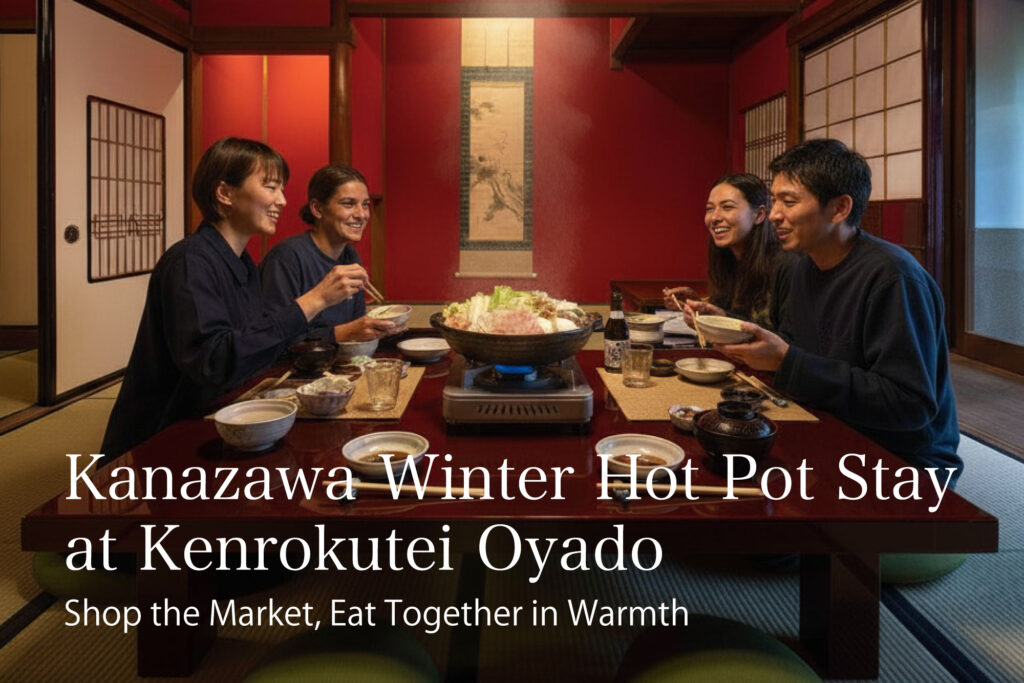 Kanazawa Winter Hot Pot Stay at Kenrokutei Oyado – Shop the Market, Eat Together in Warmth